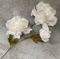 Fleurs artificielles bon marché 3 têtes fleurs de pivoine en soie pour décoration de mariage