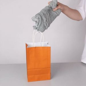 Bolsas de Papel Kraft Ecológicas KM de 16*8*22 cm, Reciclables y Compostables - Product Image 3