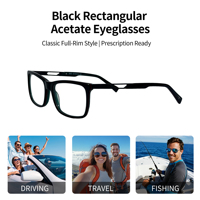 Monturas de Gafas Ópticas Unisex Cuadradas, Ligeras y Flexibles con Lentes de PC para Uso Diario, con Logotipo Personalizado al por Mayor