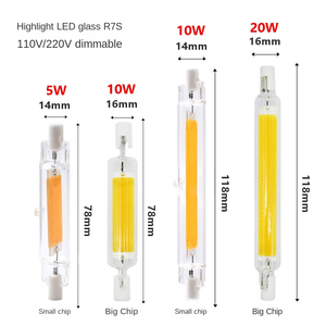 AC110V 220V 78 Mét 118 Mét 189 Mét Home Thay Thế LED <span class=keywords><strong>R7S</strong></span> COB Glass Ống Ánh Sáng Bóng Đèn Ngang <span class=keywords><strong>Halogen</strong></span> Đèn - Product Image 4