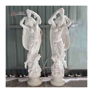 Tay Chạm Khắc thanh lịch cô gái Điêu Khắc Đá Cẩm Thạch Nho Lady đá tượng - Product Image 4