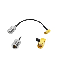 Câble de raccordement RF RG174 N femelle vers RP-SMA mâle coudé, assemblage de câble coaxial RF pour système d'antenne d'équipement sans fil
