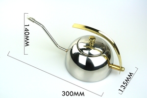 <span class=keywords><strong>Kalita</strong></span> Pot à goutte 600ml en acier inoxydable Bouilloire à café Pot à thé - Product Image 6