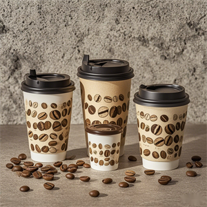 Low MOQ Custom Logo Kraft Paper <b>Cups</b> 8oz/12oz/16oz <b>Disposable</b> Packaging Coffee <b>Cups</b> for Tea and Coffee Shops - Product Image 5