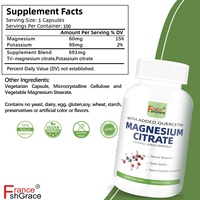 Citrate de magnésium personnalisé avec potassium pour la qualité du sommeil, la fonction nerveuse, soutien électrolytique, complément de magnésium