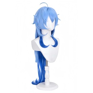 Juego Genshin Impact <span class=keywords><strong>GANYU</strong></span> <span class=keywords><strong>Cosplay</strong></span> azul esponjoso rizado peluca ondulada - Product Image 4