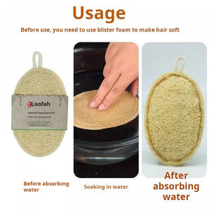 Paño de lufa con cuerda para limpieza de cocina, paño de calabaza de seda que puede frotar ollas, rebanadas de lufa naturales sin aceite para lavar platos - Product Image 5