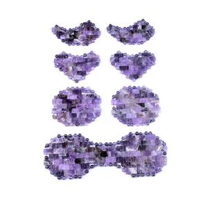 Kustom Ukuran Besar Alami Pendingin Massager Kristal Giok Ungu Ametis Penyembuhan Wajah Masker Mata Alami Masker Wajah Amethyst Masker - Product Image 5