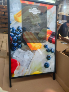 Retail Sturdy Weatherproof Double-Sided <strong>Iron</strong> for Flip Poster <strong>Stand</strong> 7 Days Shipping Free Design Sign <strong>Holder</strong> for Display - Product Image 6