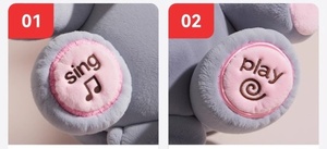 Singing Peek-a-Boo <strong>Dumbo</strong> Plush Toy - Musical Baby Soother with Eye Covering &amp; <strong>Flying</strong> Elephant for Infant Comfort &amp; Sleep Aid
