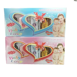 Lushun Lovely Sampo Bayi Tidur & Gel Mandi Bayi 5 & 1 Set Produsen Memiliki Label Sendiri