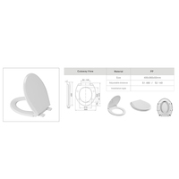 Vente directe usine : Couvercle de toilettes en plastique rond blanc en PP, facile à nettoyer, pour bidet et toilettes, idéal pour les collectivités.