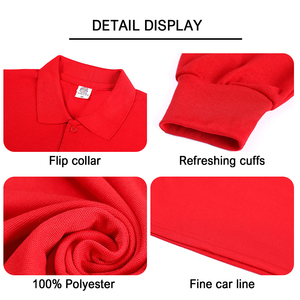 Polo con Logo personalizzato uomo donna 100% poliestere maniche lunghe taglia alta qualità collo Unisex estivo a <span class=keywords><strong>basso</strong></span> prezzo - Product Image 3