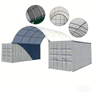 Abri de garage en dôme pour conteneur, 20x20, robuste, à double treillis, en PVC, avec structure métallique, pour conteneurs maritimes - Product Image 1