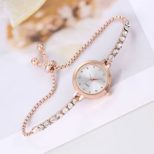 Fenyi Vente en <span class=keywords><strong>gros</strong></span> <span class=keywords><strong>Montre</strong></span> <span class=keywords><strong>bracelet</strong></span> pour <span class=keywords><strong>femme</strong></span> et fille, tendance, couleur unie, avec grand diamant élégant et élaboré, à défilement - Product Image 6
