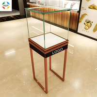 Vitrine de présentation de bijoux de luxe haut de gamme en verre trempé écologique pour les bijouteries et les magasins de détail