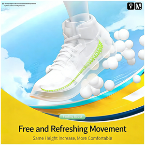 Unisex Customized Style Shock-absorbing Height-increasing Full <b>Insoles</b> Anti-odor Sweat-absorbing Popcorn & BK Cloth - Product Image 3