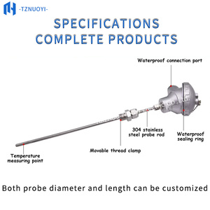 WRNK-131/231/221 نوع K سلك معزول معدني مرن ومرصع 1300 ℃   مستشعر حرارة عالي الحرارة للأفران والمواقد - Product Image 3