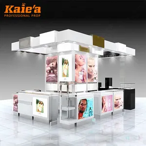 Wooden Makeup Display Cabinet Beauty Products Showcase Shelf Maquillage Stand Shopping Mall Cosmetic Kiosk