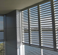 Stores de fenêtres en aluminium, pièces, double verrière