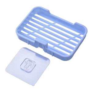 Porte-boîte à <span class=keywords><strong>savon</strong></span> poinçon de stockage suspendu gratuit résistance à l'usure facile à installer salle de bain murale PP vidange d'eau <span class=keywords><strong>ventouse</strong></span> - Product Image 1