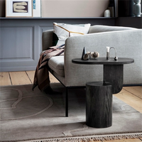 Table d'appoint de style nordique en bois massif pour chambre, hôtel, villa, appartement, table d'angle, table basse de salon