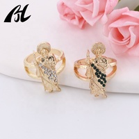 Nouvelle mode Christian San Judas Tadeo princesse coupe Zircon alliage 14K plaqué or chevalière pour hommes