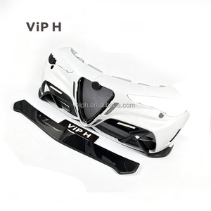 Kit di Aggiornamento <span class=keywords><strong>Paraurti</strong></span> <span class=keywords><strong>Anteriore</strong></span> <span class=keywords><strong>Alfa</strong></span> <span class=keywords><strong>Romeo</strong></span> Stelvio GTAm - <span class=keywords><strong>Paraurti</strong></span> e Kit Carrozzeria Modificati in Fibra di Carbonio, Finitura Nera Lucida, Facile Installazione - Product Image 6