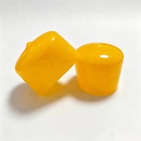 Capuchons de protection pour tuyaux d'échafaudage en acier résistants aux UV de 48 mm, rouges/jaunes, ronds, flexibles, en caoutchouc PVC