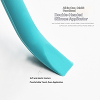 Bâtonnet de mélange multifonctionnel en silicone à double tête, texture douce, applicateur de gel pour nail art et racloir