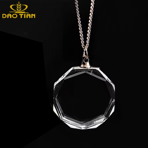 Cheap Wholesale Newest Blank Glass Necklace Custom Photo Crystal Wedding Gift GLASS Necklace for Gift Box