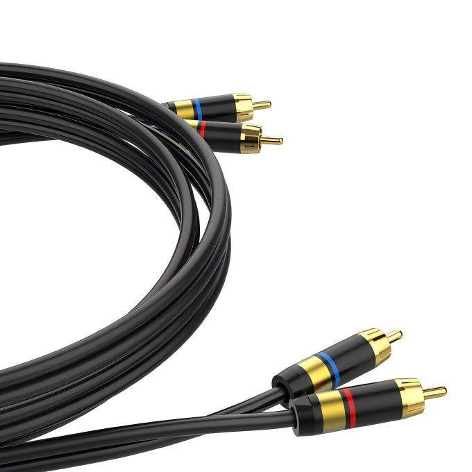 HONPNK Audio Cable 2RCA Dual Lotus Interface TV Audio Connection Speaker Cable CD Amplifier Speaker Cable 2Male