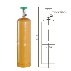Cilindro de Gas Refrigerante R134a Vacío No Recargable de 1L, Estándar ISO11118, para Todos los Láseres Candela - Product Image 1