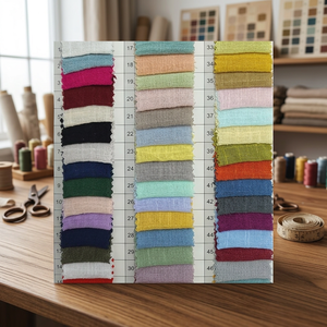 100% Cotton Slub Solid Woven Linen 57/58" <b>Medium</b> Weight Stretchy Outdoor <b>Fabric</b> for Girls and Boys - Product Image 3