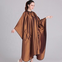 Tablier de coiffeur personnalisé marron doré pour salon de beauté, avec trous pour les bras, pour la coupe, le coiffage et le lavage des cheveux