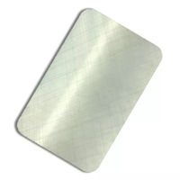 0.6mm d'épaisseur ss 304 noir Bronze or brossé ligne de cheveux décorative croix 4x8 miroir de dîner feuilles d'acier inoxydable 0.5mm 1.6mm