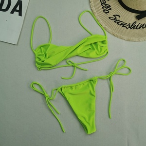 Bikini Brasiliano Sexy Micro Perizoma 2023, Costume da Bagno Donna con Lacci, Costume da Bagno Fluorescente, Abbigliamento da Spiaggia Femminile - Product Image 5
