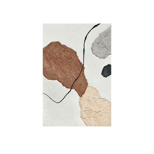 Hand Painted Oil Painting Abstract Art Rectangle Frameless Canvas Art Modern Minimalist Living Room Decor Cream Style Entryway - Product Image 5