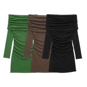 H-71910 Maglione con Scollo a V <span class=keywords><strong>Marrone</strong></span> Scuro Abito a <span class=keywords><strong>Maniche</strong></span> <span class=keywords><strong>Lunghe</strong></span> - Product Image 1