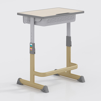 Mobilier scolaire à cadre en acier Ensemble de chaises de bureau pour enfants Chaise d'étudiant à hauteur réglable avec table