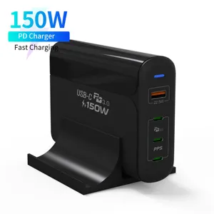 Phone Planet PD 150W USB Wall Charger QC 3.0 Desktop Power Adapter Mobile Phone Fast Charger For IPhone Macbook IPad Cell Phones