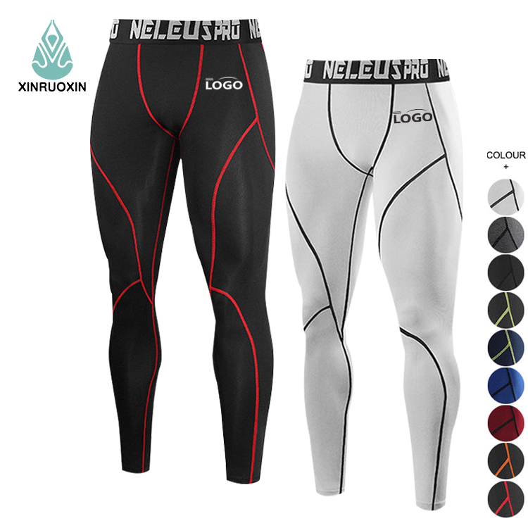 Collant sportivi da ginnastica a compressione da uomo Leggings da basket ad asciugatura rapida per allenamento a compressione pantaloni da uomo