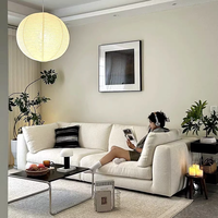 Ensemble de canapés modulaires blancs minimalistes modernes, canapé de salon en tissu velours de luxe pour le mobilier de bureau