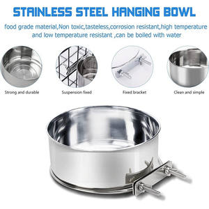 ถ้วยสแตนเลสพร้อมที่แขวนลวดสำหรับสัตว์เลี้ยง,ถ้วยน้ำชามอาหารสัตว์เลี้ยงสำหรับสุนัขแมวนก - Product Image 2