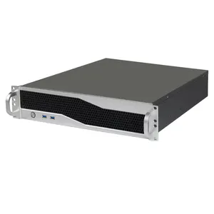 2U Industrial pc rackmount 2U server case blank ATX MB for Great wall redundant PSU server chassis with hdd for DVR