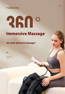 Masseur <span class=keywords><strong>de</strong></span> jambes à compression d'air professionnel 670D pour pieds et mollets avec fermeture éclair, thérapie <span class=keywords><strong>de</strong></span> circulation complète des jambes pour la récupération musculaire - Product Image 3