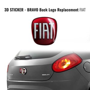 Fiat Bravo colore posteriore 3D adesivo di ricambio Logo di lusso con Design animale emblema lucido autoadesivo per interni della carrozzeria - Product Image 1