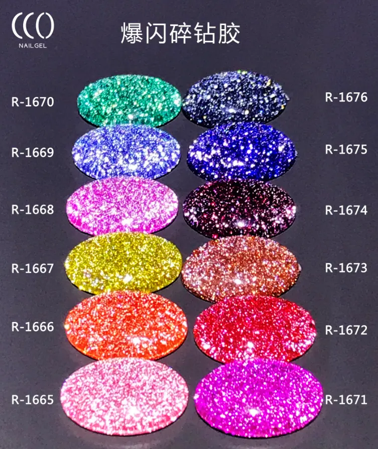 CCO Nail 15ML Gel Nail Polish Reflective Glitter Semi Permanent Nail Art Varnish For Manicures Need