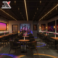 Solution de conception personnalisée pour complexe de divertissement de pub et restaurant, comptoir de bar de luxe, meubles de vitrine commerciale complète pour magasin