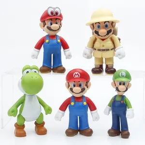 Groothandel 5 Stks/partij Mario Bros Pvc Actiefiguur Koopa Daisy Yoshi Mario Beeldje Pop Mary Speelgoed